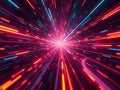 Mesmerizing Futuristic Light Trails: Cybernetic Technology & Neon Energy Paths
