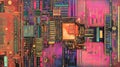 Mesmerizing Futuristic Tapestry of Binary Code and Digital Art