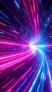 Mesmerizing Futuristic Trails: High-Speed Light Paths & Cyberpunk Backgrounds