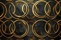 A mesmerizing geometric pattern composed of interwoven hexagons, circles, and diamond shapes, all