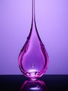 Mesmerizing Glass Drop on a Purple Canvas: A Captivating Visual Delight!