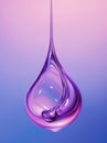 Mesmerizing Glass Drop on a Purple Canvas: A Stunning Visual Delight!