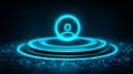 Mesmerizing glowing blue light in a circle, abstract design with stunning visual effects Royalty Free Stock Photo