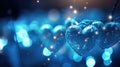 mesmerizing heart bokeh blue