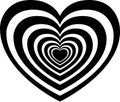 mesmerizing heart vector illustration Royalty Free Stock Photo