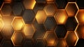 Mesmerizing hexagon pattern abstract background with glowing lights for depth perception Royalty Free Stock Photo
