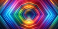 A Mesmerizing Hexagonal Loop Swirling and Kaleidoscopic Rendered in a Vibrant Spectrum of Colors Creative AI
