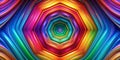 A Mesmerizing Hexagonal Loop Swirling and Kaleidoscopic Rendered in a Vibrant Spectrum of Colors Generative By AI