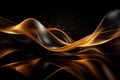 Glowing Golden Curves: Abstract Opulence