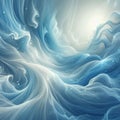 A mesmerizing illustration of swirling blue sea waves in a dance of light and shadow. Royalty Free Stock Photo