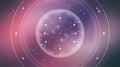 Ethereal cosmic sphere surrounded by abstract patterns