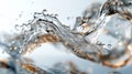 Mesmerizing Image of Dynamic Intertwining Streams of Blue Liquid