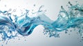Mesmerizing Image of Dynamic Intertwining Streams of Blue Liquid