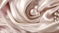 A mesmerizing image of a luxurious pearl background with silk and foil accents Royalty Free Stock Photo