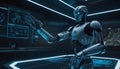 The Cybernetic Nexus: An Autonomous AI Interface Royalty Free Stock Photo