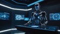 The Cybernetic Nexus: An Autonomous AI Interface Royalty Free Stock Photo
