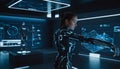 The Cybernetic Nexus: An Autonomous AI Interface Royalty Free Stock Photo