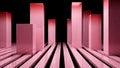 Pink Geometric Dreamscape: Abstract Minimalist Vision Royalty Free Stock Photo