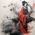 Mesmerizing Ink Wash Painting