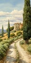 Italianate Flair: Romanticized Views Of A Road