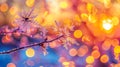 Mesmerizing intricate frost patterns on a winter window creating a beautiful background