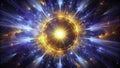 Mesmerizing 4K 60fps Animated Sunburst A Rotating Deep Blue Nebula Loop for Cosmic Backgrounds Royalty Free Stock Photo