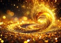Mesmerizing 4K UHD Golden Particle Video A Dynamic Luminescent Abstract Background for Motion Graphics Design and