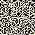 A mesmerizing labyrinth of interlocking Persian arabesque vines, creating an intricate and detailed