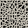 A mesmerizing labyrinth of interlocking Persian arabesque vines, creating an intricate and detailed