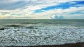 mesmerizing landscape sea cloudy sky beach backgroun Royalty Free Stock Photo