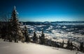 Mesmerizing landscape of snowy ski slope