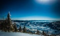 Mesmerizing landscape of snowy ski slope Royalty Free Stock Photo