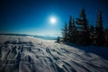 Mesmerizing landscape of snowy ski slope