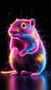 A mesmerizing laser exploded design hologram in 3D captures a vibrant, artistic depiction of a gopher