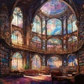 Mesmerizing Library Interior Bathed in Natural Light