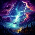 Mesmerizing Lightning Storm at Night