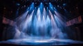 Mesmerizing lights set the stage aglow for a captivating modern dance performance Royalty Free Stock Photo