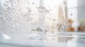 Effervescent Elegance: Translucent Bubbles Dance in Clear Glass Royalty Free Stock Photo