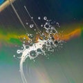 Microscopic Universe of Bubbles on Iridescent Surface Royalty Free Stock Photo