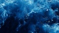 Mesmerizing ocean waves in deep blue hues with dynamic water movement Royalty Free Stock Photo