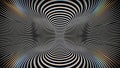 Optical illusion with black and white stripes Royalty Free Stock Photo