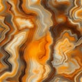 Mesmerizing orange and brown marble pattern with swirling waves Royalty Free Stock Photo