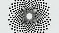 Black Dots Create a Swirling Vortex Effect on a White Background Royalty Free Stock Photo