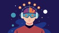 A mesmerizing performance piece where the artist wears a headmounted neural interface that allows them to manipulate Royalty Free Stock Photo