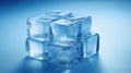 Frozen Elegance: Full-Screen Ice Cubes in a Captivating White-to-Blue Gradient