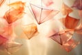 Ethereal Origami: Vibrant Geometric Designs Suspended in Mid-Air