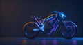 Electric Elegance, The Neon glowing Bike - Generative AI