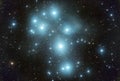 Mesmerizing Pleidies star cluster and reflection nebulosity in the night sky