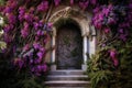 Mesmerizing Purple fairy door flowers. Generate Ai Royalty Free Stock Photo