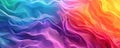 A mesmerizing rainbow gradient colored wavy abstract background, with fluid, flowing waves that